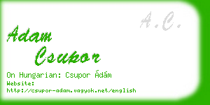 adam csupor business card